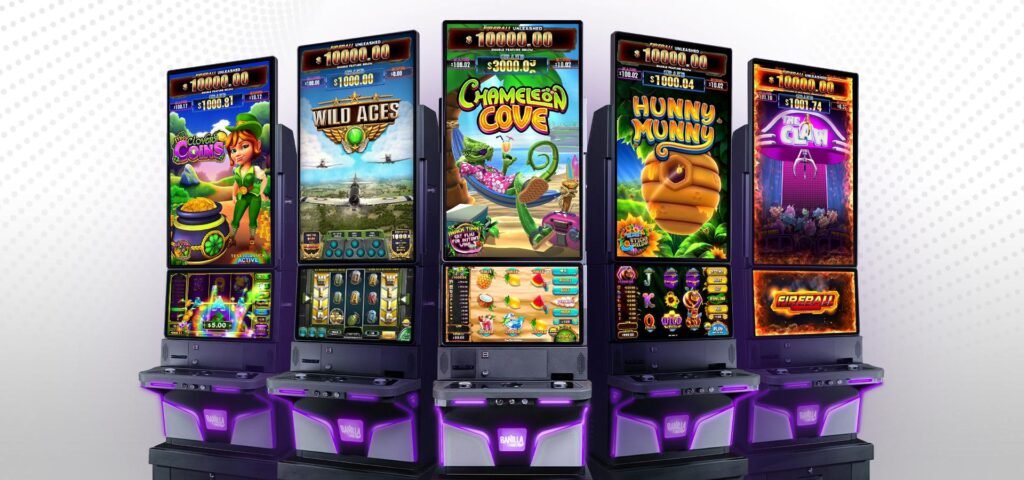 a close-up of a gaming machine